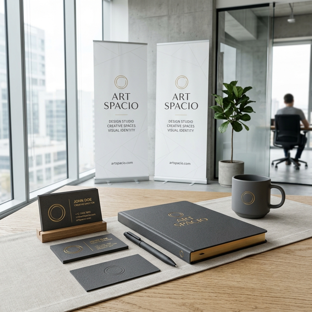 Mockup de Branding Art Spacio