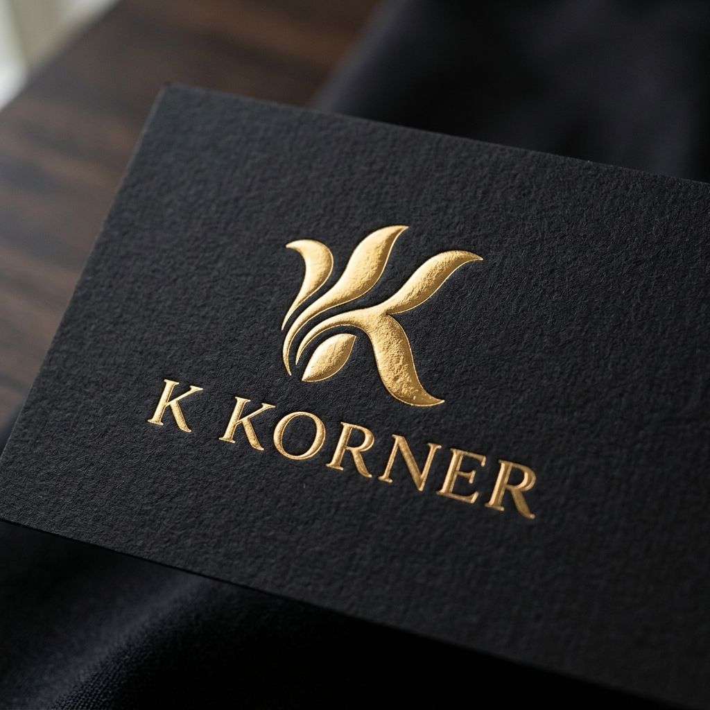 K Korner Boutique logo dorado